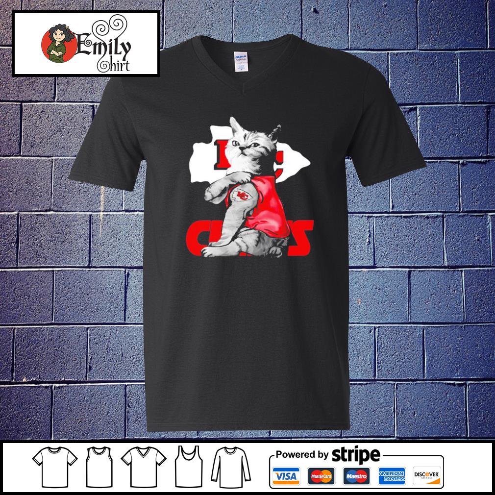 Cat tattoo Kansas City Chiefs shirt, hoodie, sweater and v-neck t