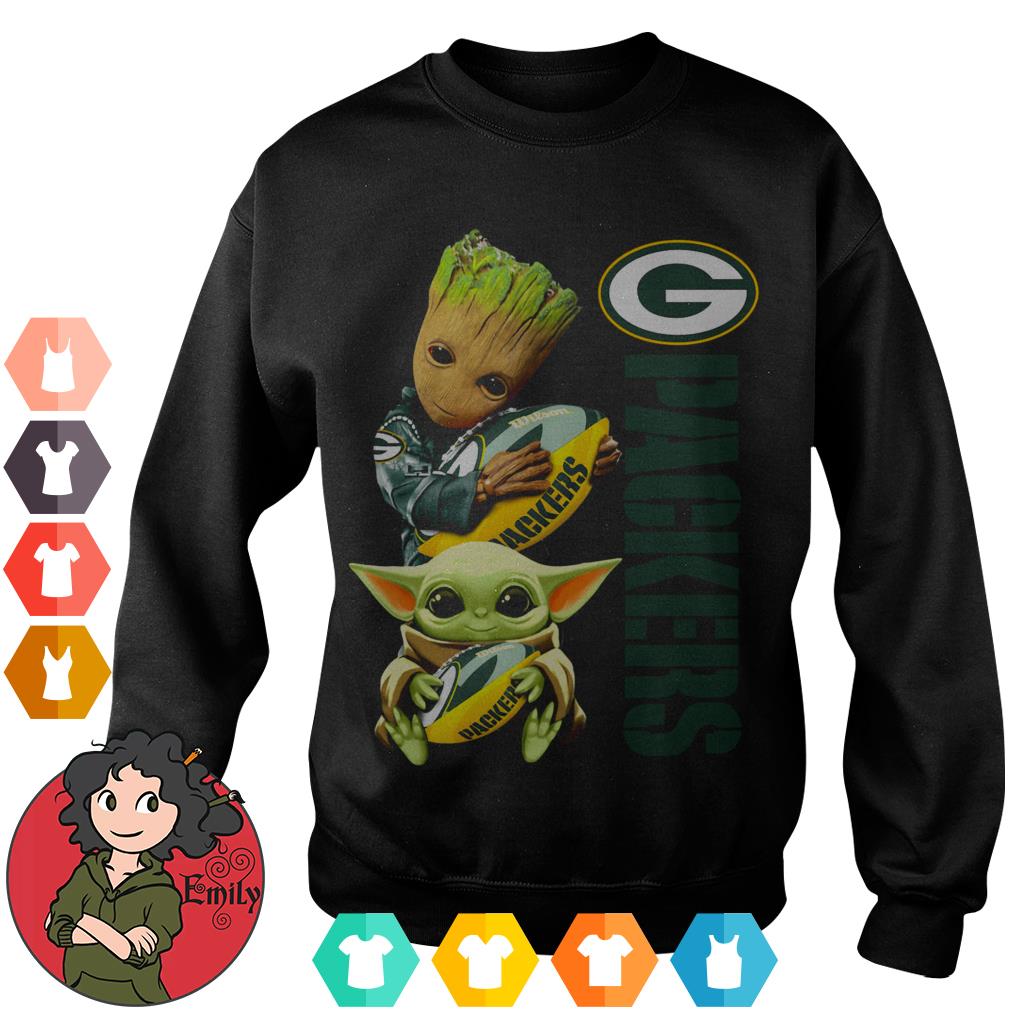 Baby Yoda And Groot Hug Green Bay Packers T-Shirt - T-shirts Low Price