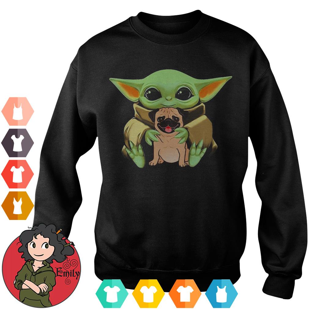 Baby Yoda Hug Pug Dog T-Shirts, Hoodies, Sweatshirts