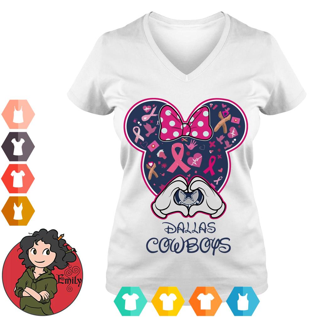 Dallas Cowboys Minnie mouse Breast Cancer Awareness shirt, sweater