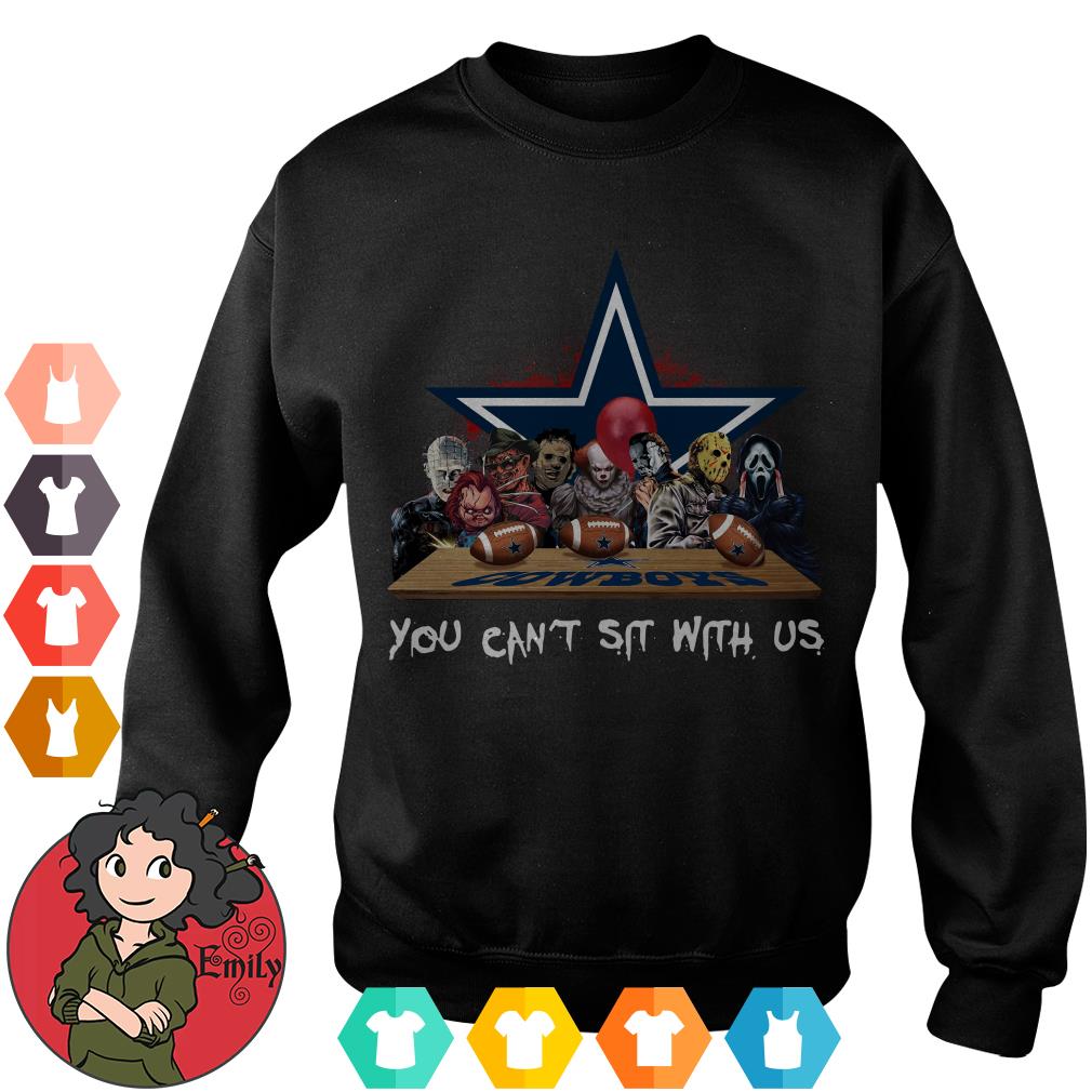 Horror Movie Characters you can't sit with us Dallas Cowboys shirt - Cheeks  Apparel