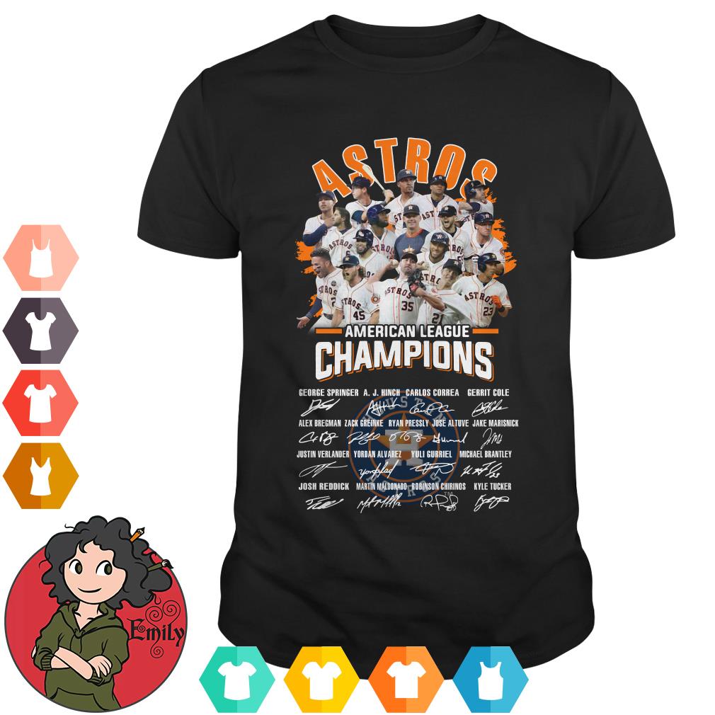 Houston Astros American League Champions 2019 Signatures T-Shirt - TeeNavi