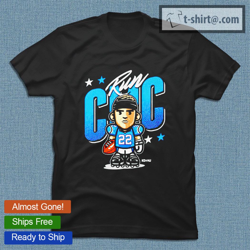 Christian McCaffrey cartoon CMC 22 Run football T-shirt