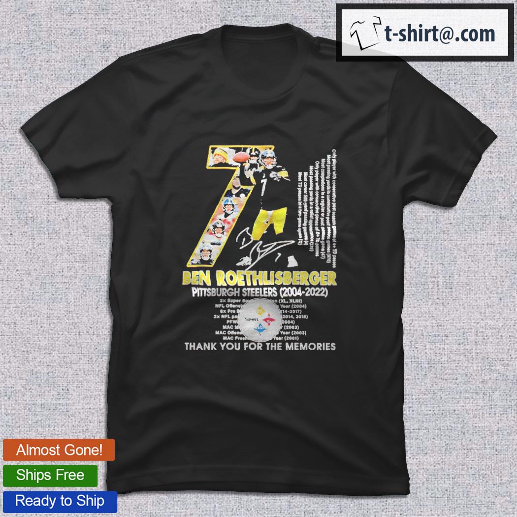 Ben Roethlisberger 2004-2022 Thank You For The Memories Shirt