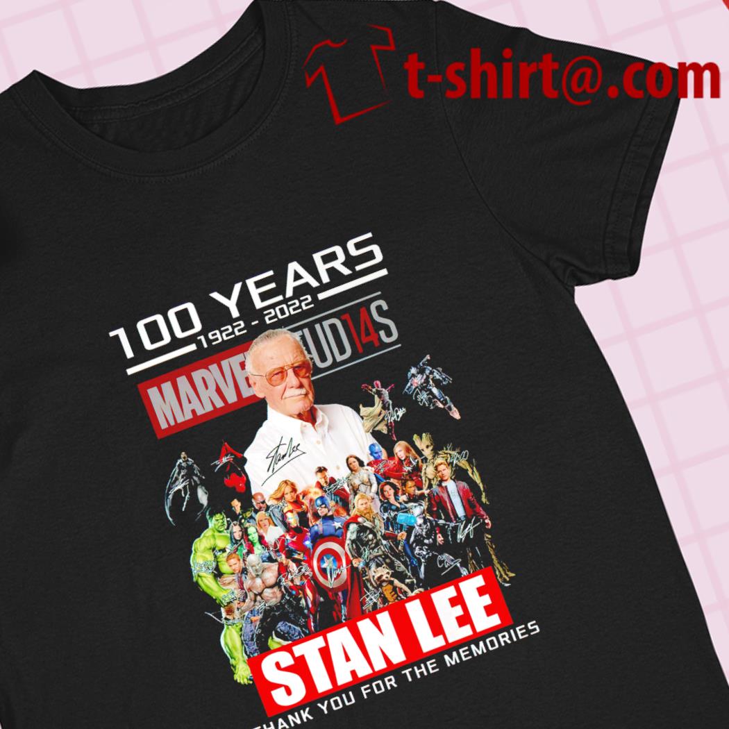 100 1922-2022 Marvel Studios Stan Lee thank you for the memories signatures – Emilytees – Shop trending shirts in the USA – Emilytees Fashion LLC – Store Emilytees.com Home