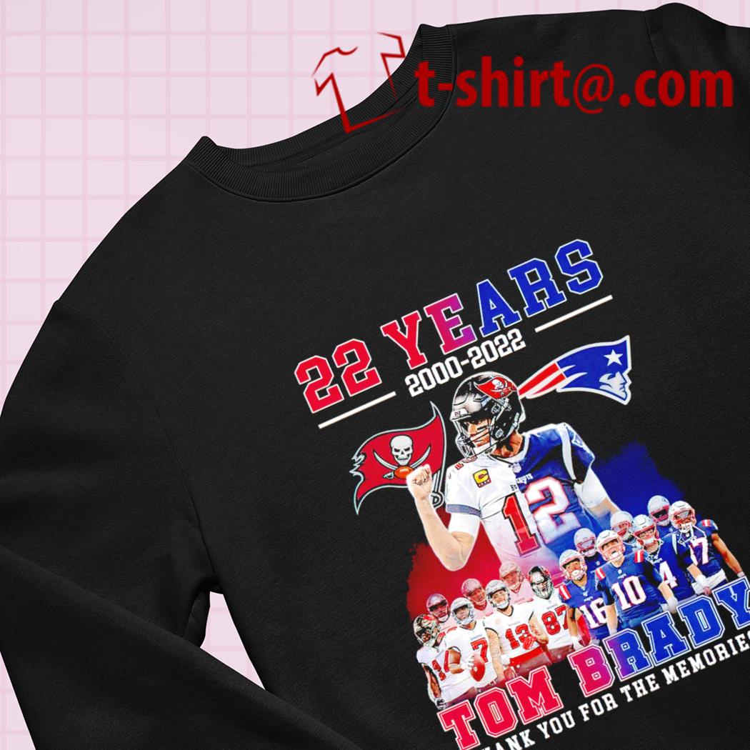 12 Tom Brady signature Patriots thank you for the memories t-shirt