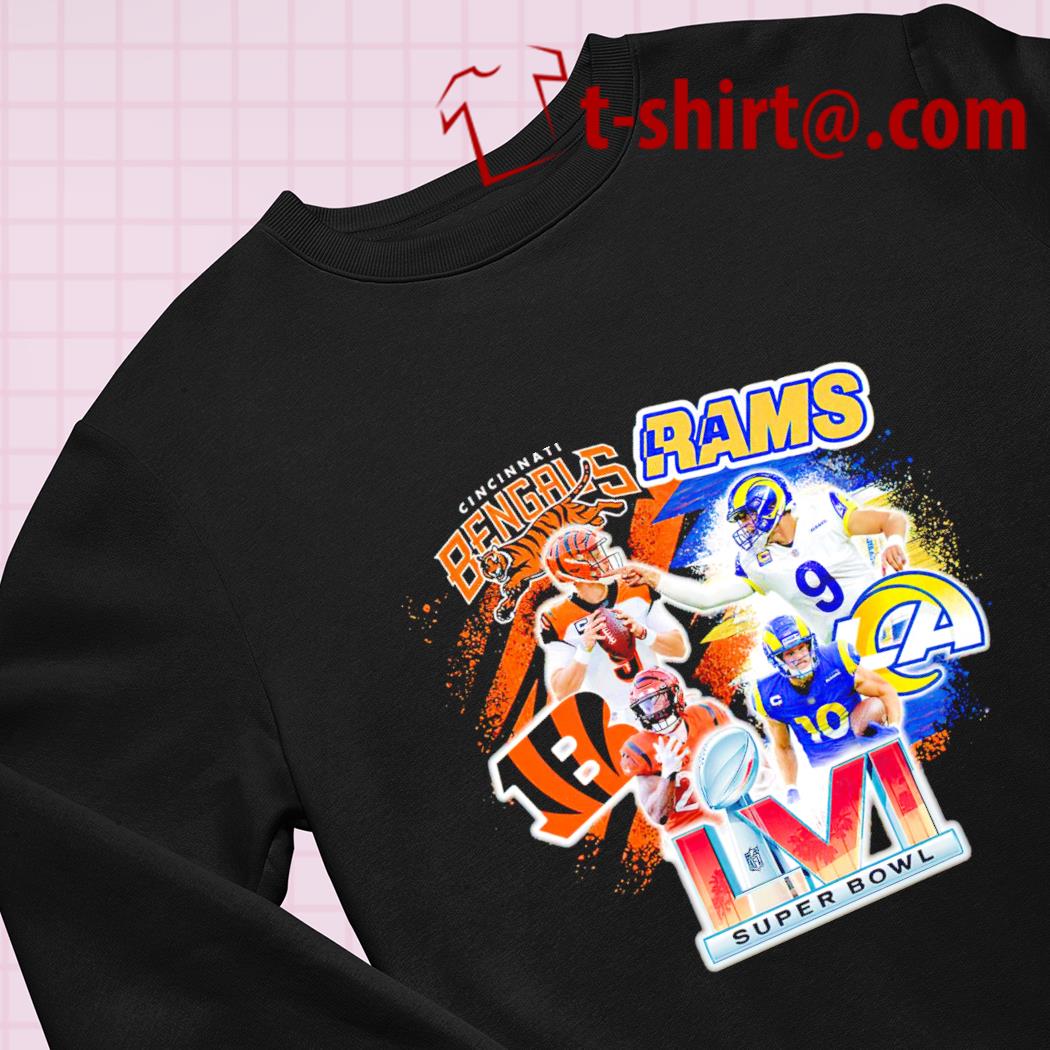 Cincinnati Bengals Vs. Los Angeles Rams LVI Super Bowl logo 2022 T-shirt –  Emilytees