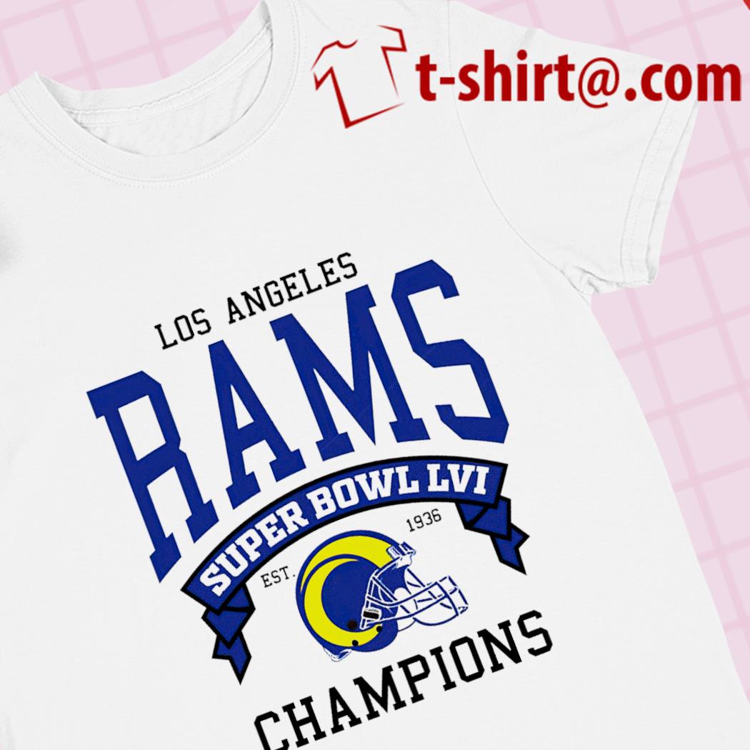 Los Angeles Rams Super Bowl LVI Champions est 1936 T-shirt – Emilytees –  Shop trending shirts in the USA – Emilytees Fashion LLC – Store   Collection Home Page Sports & Pop-culture Tee