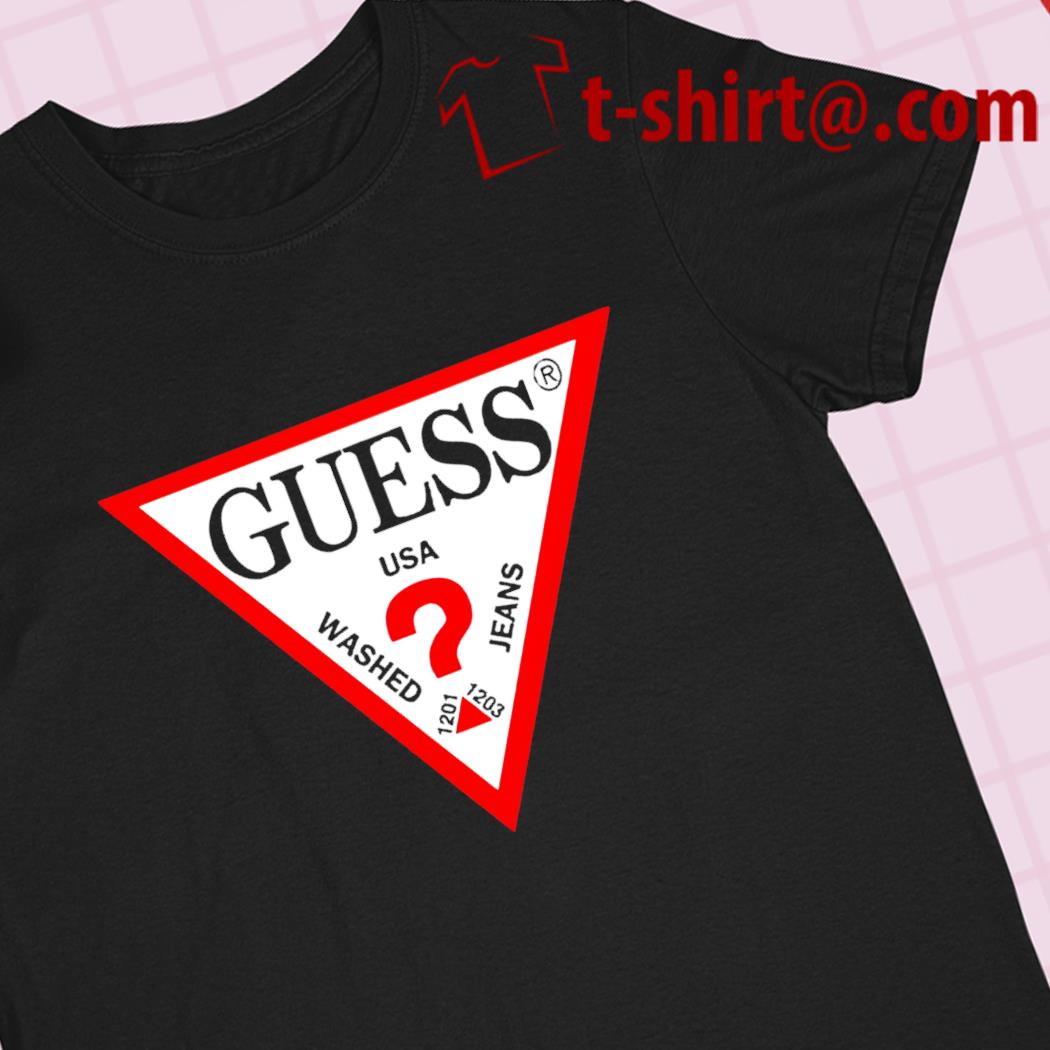 Whitney Calibre hyppigt Guess Usa Washed Jeans logo T-shirt – Emilytees