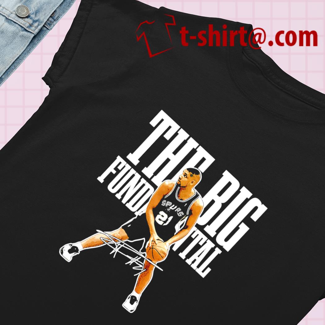 Tim Duncan The Big Fundamental Basketball signature T-shirt