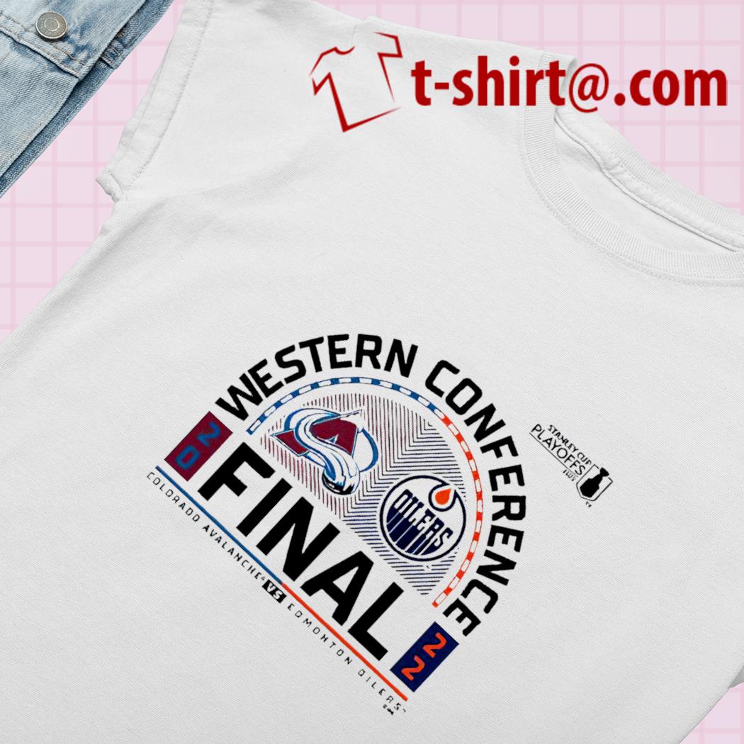 Edmonton Oilers Vs Colorado Avalanche 2022 Stanley Cup Playoffs Western  Conference Finals logo T-shirt – Emilytees – Shop trending shirts in the  USA – Emilytees Fashion LLC – Store  Collection Home