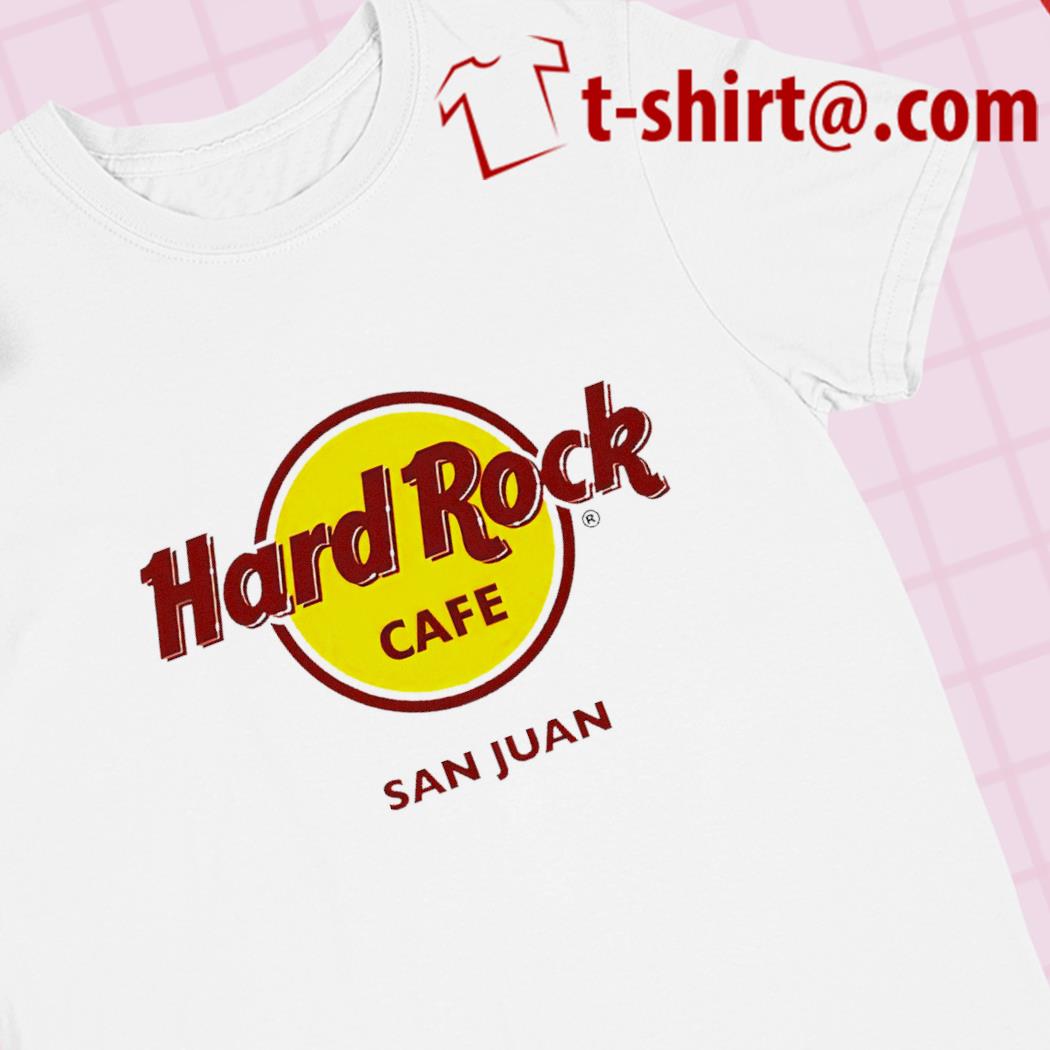 Deseo Almuerzo pueblo Hard Rock Cafe San Juan logo T-shirt – Emilytees