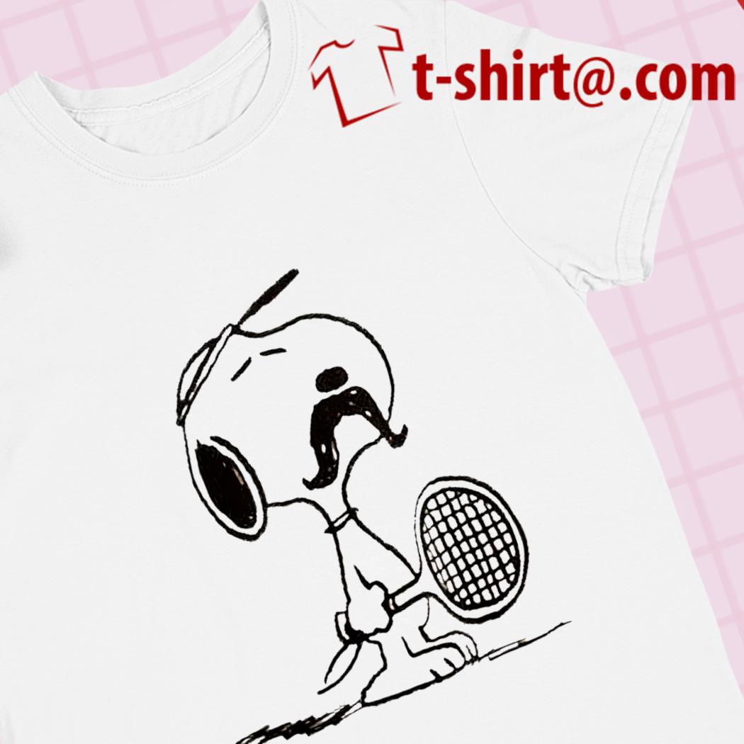 Peanuts Snoopy relaxed tennis funny T-shirt