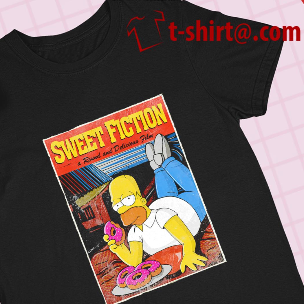 Homer Simpson The Simpsons sweet fiction a round and delicious film funny T-shirt