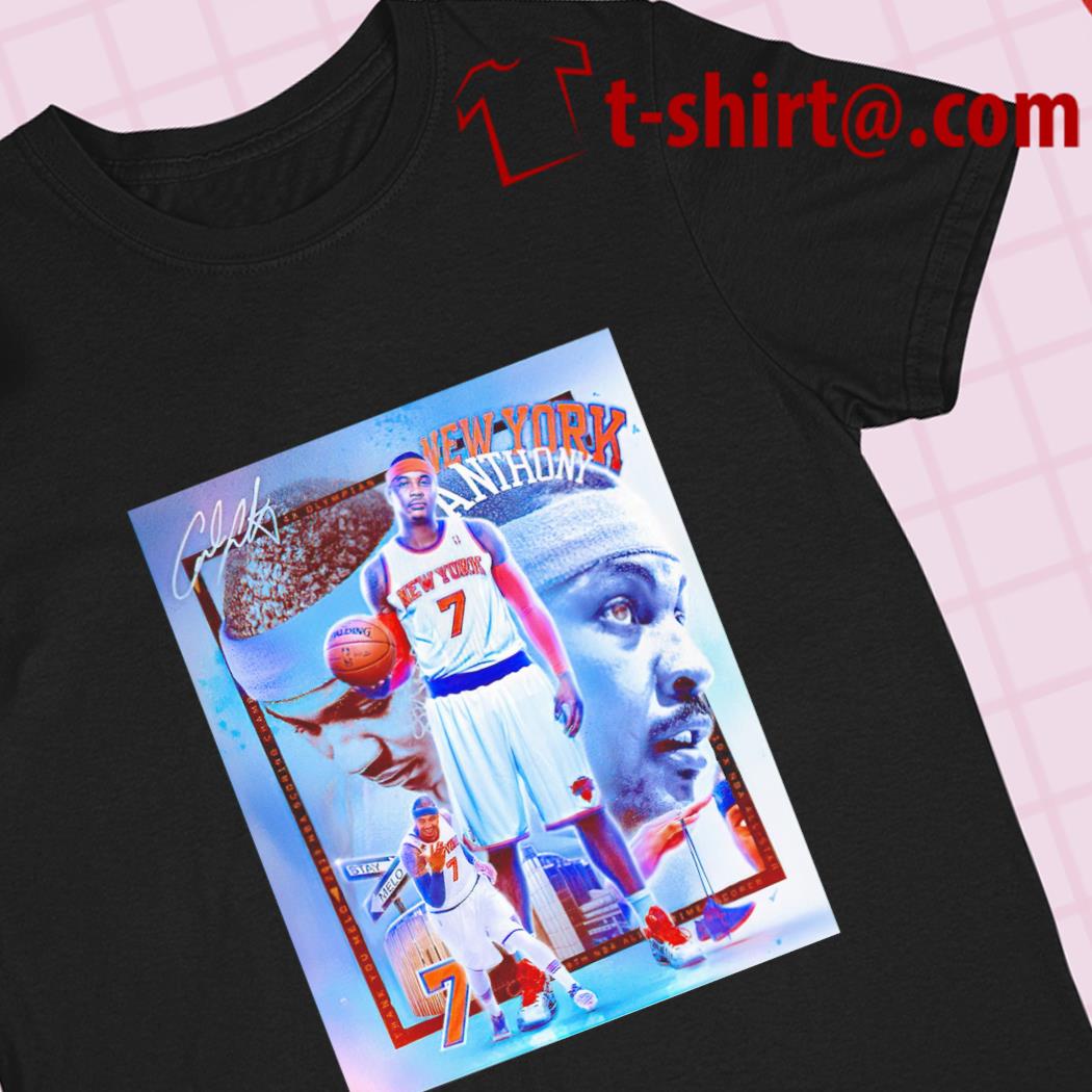 Carmelo Anthony #7 Los Angeles Lakers basketball signature 2023 T-shirt