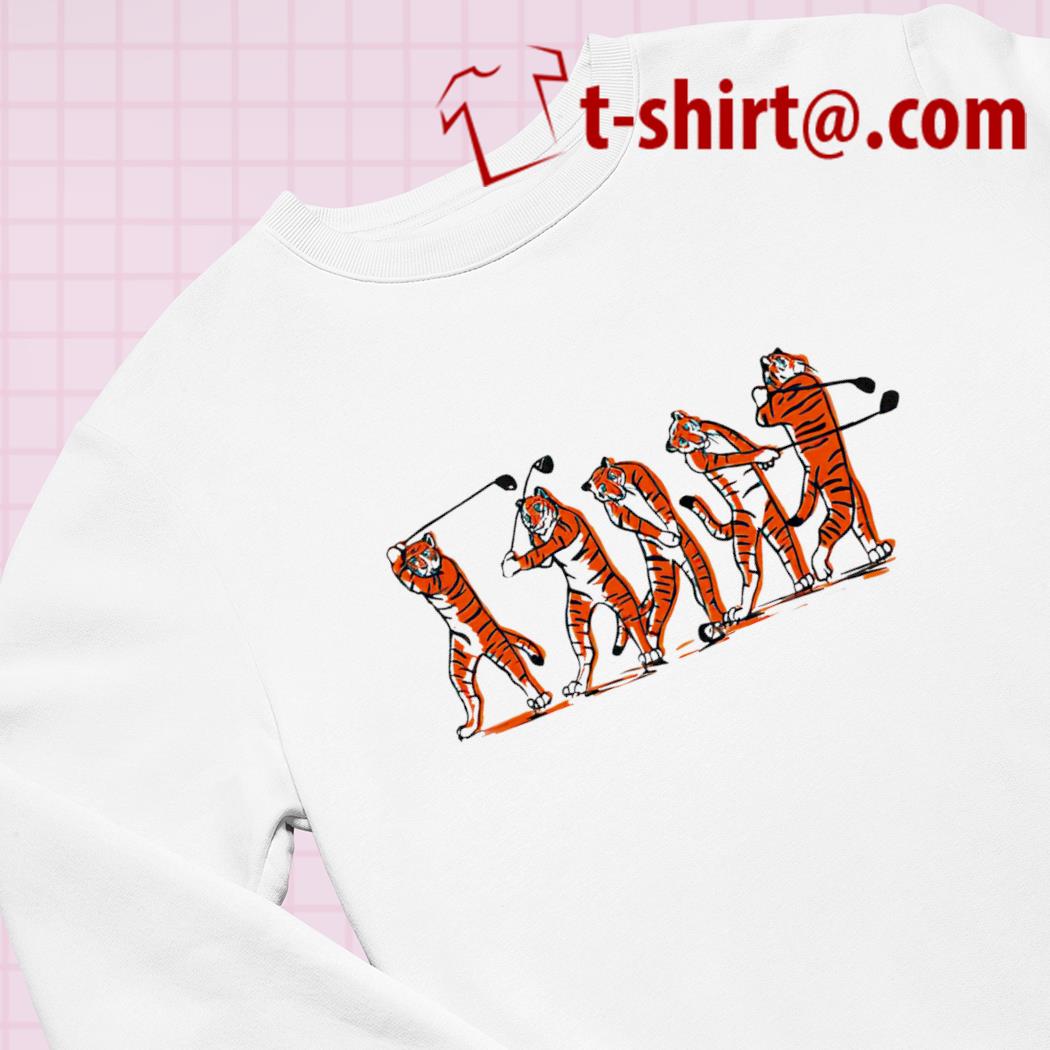 Golf tiger swing shirt, hoodie, sweater, long sleeve and tank top