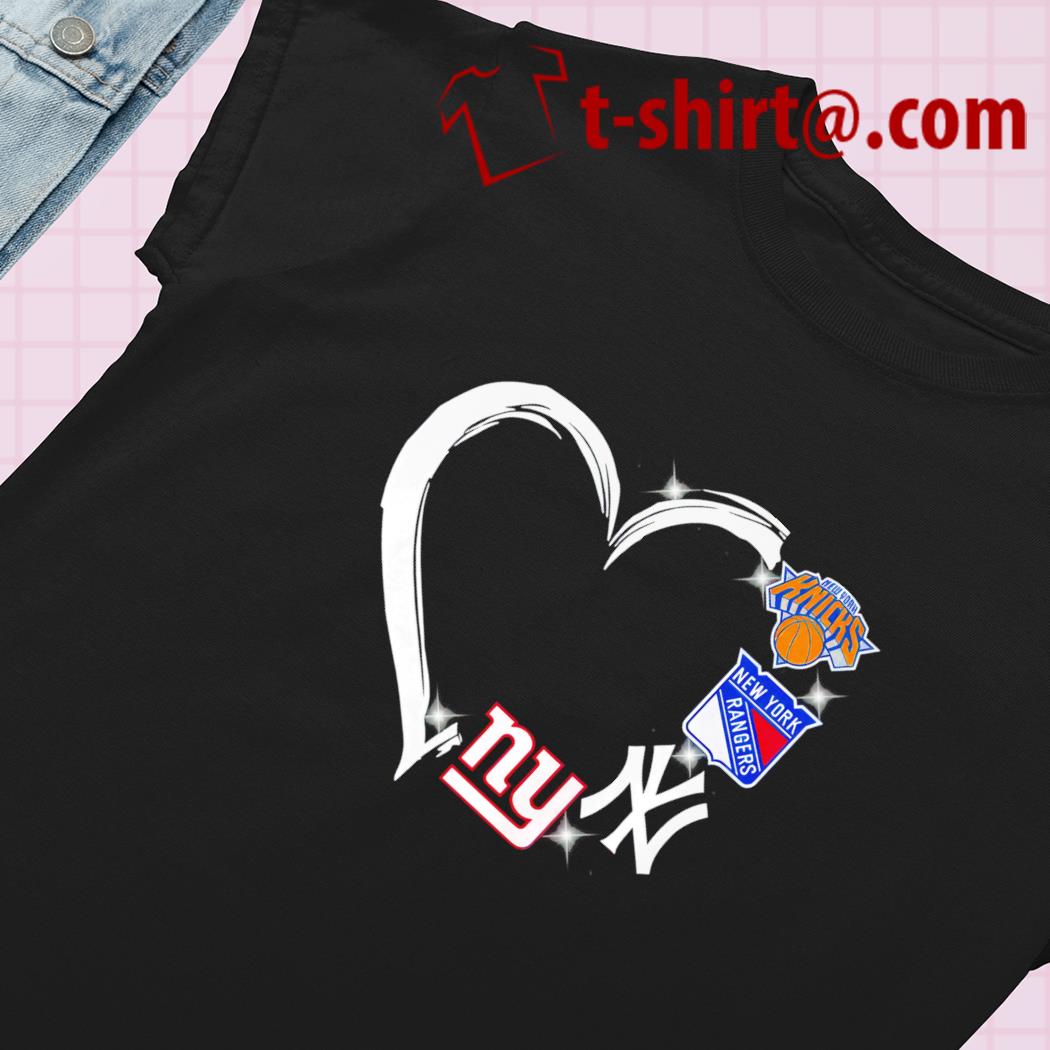 Awesome new York Knicks Rangers Yankees Giants 4 teams logo heart 2023 T- shirt – Emilytees – Shop trending shirts in the USA – Emilytees Fashion LLC  – Store  Collection Home Page