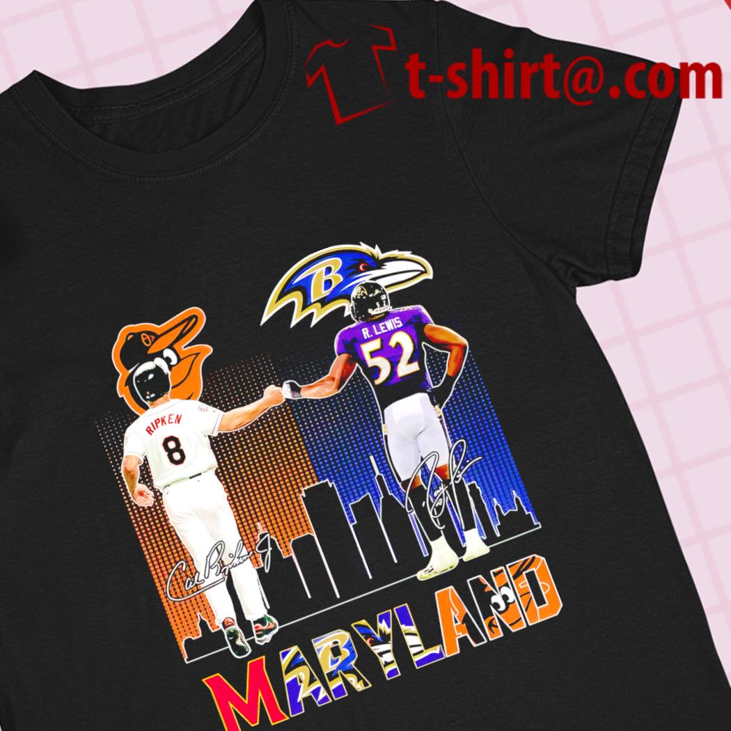 Funny maryland skyline 8 Cal Ripken Jr. 52 Ray Lewis players signatures  shirt – Emilytees – Shop trending shirts in the USA – Emilytees Fashion LLC  – Store  Collection Home Page
