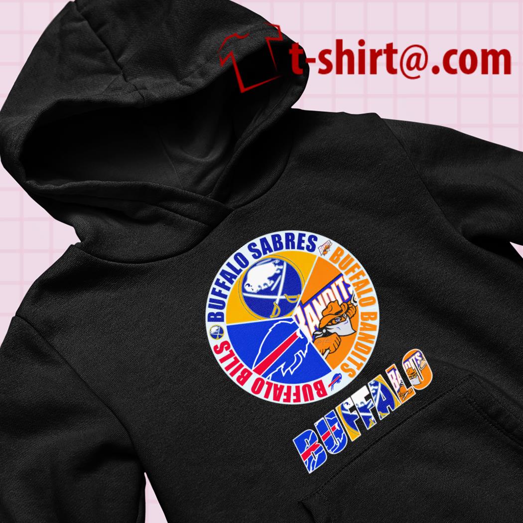 Buffalo Bills Sabres Bandits 3 teams sports circle logo shirt, hoodie,  sweater, long sleeve and tank top