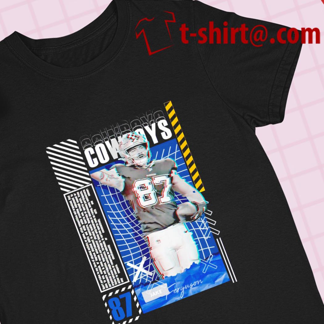 Jake Ferguson 87 Dallas Cowboys football player poster shirt